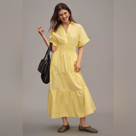 NWT! The Somerset Maxi Dress: Shirt Dress Edition - Yellow Pineapple 🟥 - Picture 1 of 5